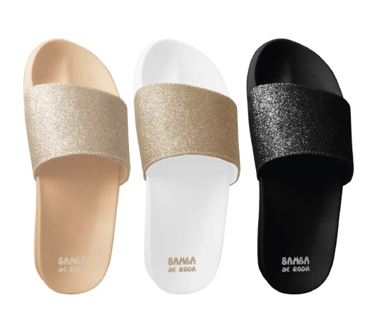 Claquettes Paillettes - 36 au 41 - 3 couleurs- 18 paires